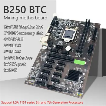 B250 BTC Kasybos Plokštė B250C Plokštė Rinkinys 12 PCI-E X16 PCIE Su USB3.0 Vaizdo Kortelės Lizdas LGA1151 Paramos DDR4 RAM
