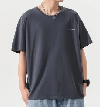 M4165 Medvilnės marškinėliai vyriški pusė rankovėmis viršuje madingo prekės ženklo vyrų 2022 nauja, t-shirt