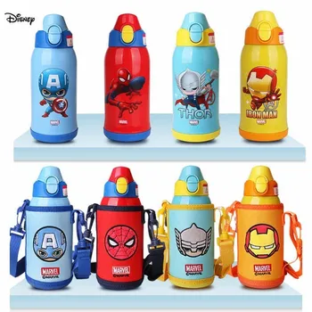 Disney 2019 Naujas Disney Vaikams Dangčio 600ML Termosas Puodelio Su Taurės Nustatyti Šiaudų Taurės Dovana Tazas Sippy Cup Vandens Butelis Vaikams