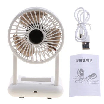 Mini Silent Rankinį Ventiliatoriaus LED Nakties Šviesos Ventiliatorius Darbalaukio Lankstymo Mažas Elektrinis Ventiliatorius Lašas Laivybos
