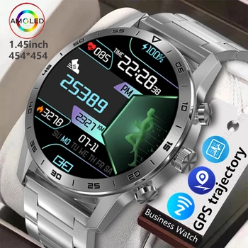 2023 Naujas NFC EKG Balso Asistentas Smartwatch 454*454 HD GPS Trajektorija Sporto IP68 Vandeniui Ultimate