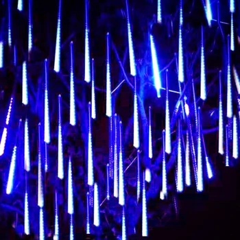 32/24/16/8Tubes LED Meteoras Dušas Atostogų Styginių Šviesos Vandeniui Pasakų Sodo Dekoro Lauko Gatvės Girlianda Kalėdinė Dekoracija