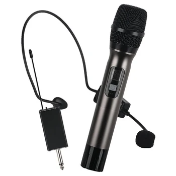 Belaidės Ausinės Mikrofono Stiprintuvo triukšmo mažinimo galvos dėvėti + rankiniai mikrofonai-Live Transliacijos garsiakalbis su mic