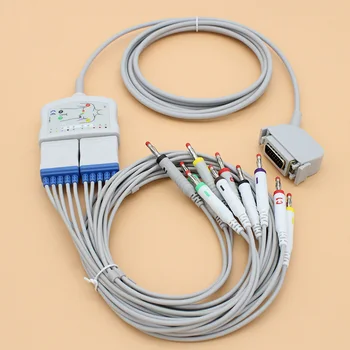 DB15P 10LEADS EKG EKG VS jungas magistralinių kabelių ir leadwire 38401816 už Bosch/Cambridge/Customed/Dego/Hellige/Siemens EKG monitorius