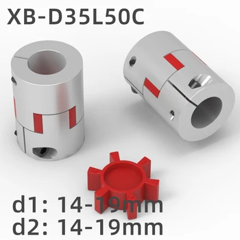 XB D35L50C Tris Apkabas Sankaba, Aliuminio Slyvų Lankstus Velenas, Sankaba Variklis Jungtis CNC Lanksčiosios Movos kaip 14mm-19mm
