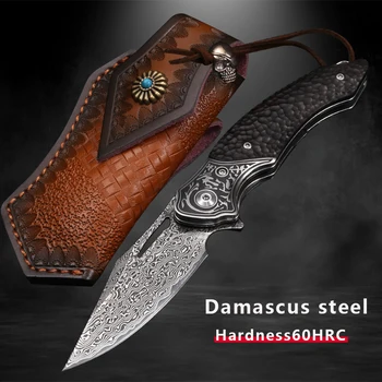 SDOKEDC VG10 Damaskus Tasche Messer für Männer Naudingumas Flipper Taktische Faltende Messer Für Kempingas Überleben Jagd Und E Žvejyba