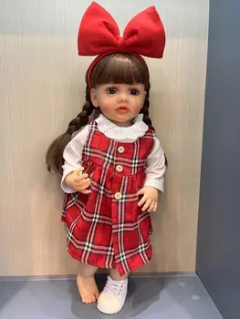 55CM Full Body Vinilo Atgimsta Lėlės Betty Vandeniui Vaikiška Mergaitė Lėlė Princesė Tikroviška 3D Dažytos Matomas Venų Bebe Lėlės Reborn