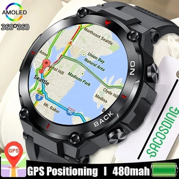 2023 Karinių GPS Lauke Smart Watch Vyrų AMOLED 360 * 360 HD Ekranas, Širdies ritmo Vandeniui Laikrodžiai Taikomas Xiaomi 