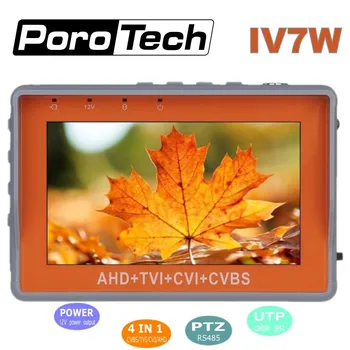 IV7W 4 1 HAINAUT+TVI+CVBS +CVI Kamera Testeris 1080P / 5MP VAIZDO Testeris 4.3 Colių LCD Vaizdo Bandymų 5V/12V Galia Kabelių Bandymo