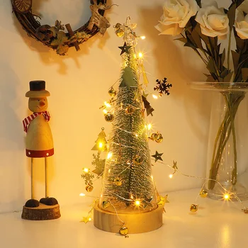 2m Nutolimas Butelis Kalėdų Eglutė Dekoras Apšvietimas LED Pasakų Snaigės Pušies Kankorėžių Star String dega Šalies Lango Užuolaidų Dekoras
