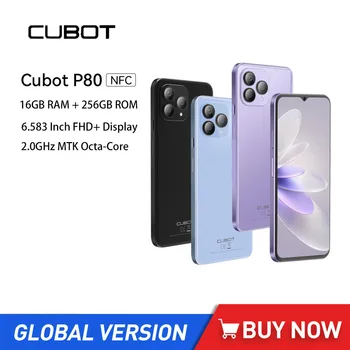 2023 Nauja Cubot P80 išmaniųjų telefonų Octa Core 8GB+256 GB 6.583 Colių FHD Ekranas 48MP Kamera, Android 13 Mobilųjį Telefoną, 5200mAh Baterija NFC